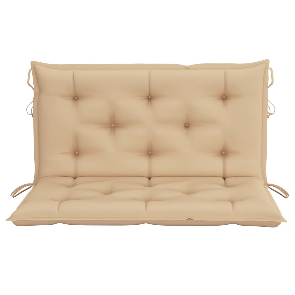 2-personers gyngesofa med palmeblade og hynde 202 cm bambus