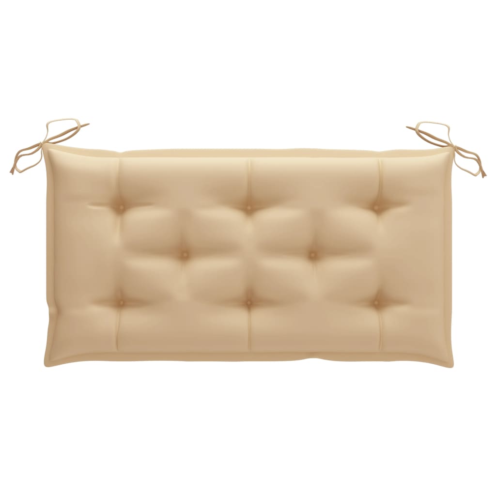 2-personers gyngesofa med palmeblade og hynde 202 cm bambus