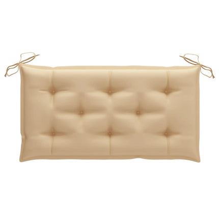 2-personers gyngesofa med palmeblade og hynde 202 cm bambus