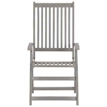 lænestole til haven 2 stk. med hynder massivt akacietræ