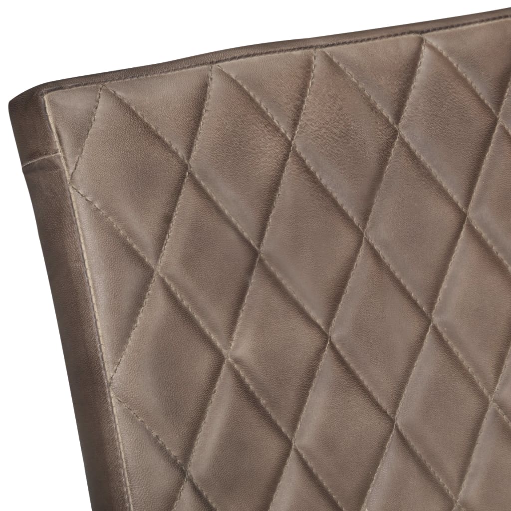 spisebordsstole med cantilever 4 stk. ægte læder brun