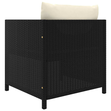 loungesæt til haven 12 dele med hynder polyrattan sort