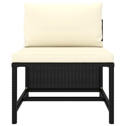 loungesæt til haven 12 dele med hynder polyrattan sort