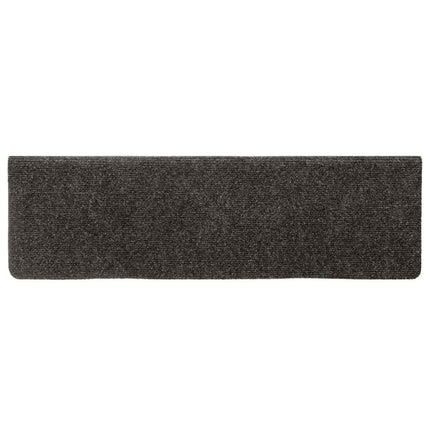 trappemåtter selvklæbende 15 stk. 65x21x4 cm antracit rektangulær kant