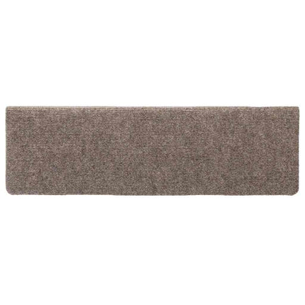 trappemåtter selvklæbende 15 stk. 65x21x4 cm beige rektangulær kant