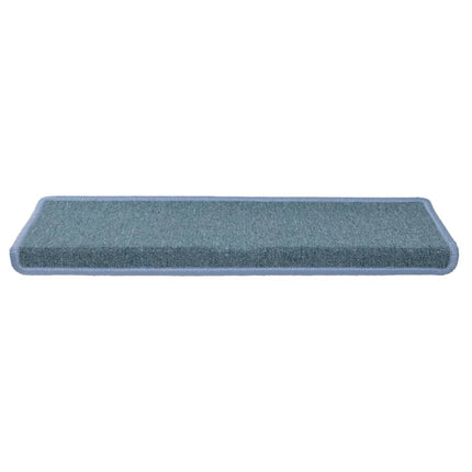 trappemåtter 15 stk. 65x21x4 cm havblå rektangulær kant