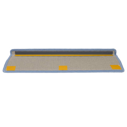 trappemåtter 15 stk. 65x21x4 cm havblå rektangulær kant