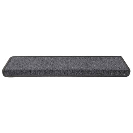 trappemåtter 15 stk. 65x21x4 cm mørkegrå rektangulær kant