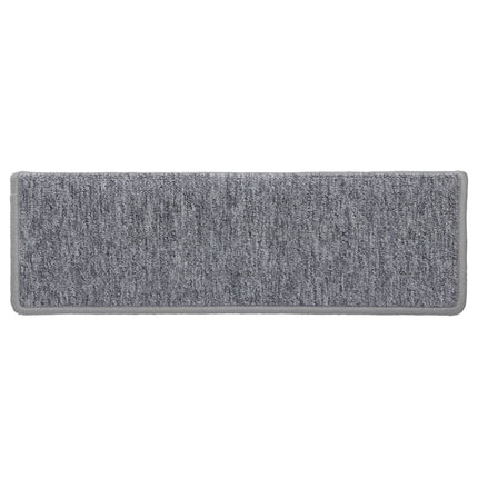 trappemåtter 15 stk. 65x21x4 cm lysegrå rektangulær kant