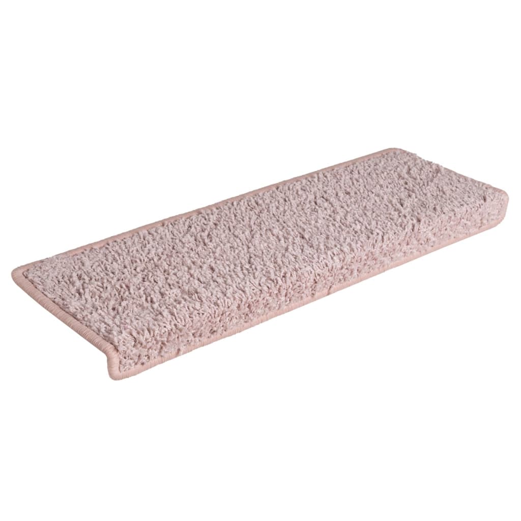trappemåtter 15 stk. 65x21x4 cm lyserød rektangulær kant
