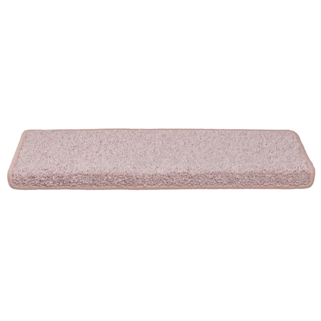 trappemåtter 15 stk. 65x21x4 cm lyserød rektangulær kant