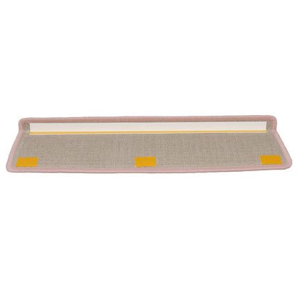 trappemåtter 15 stk. 65x21x4 cm lyserød rektangulær kant