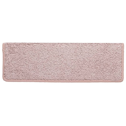 trappemåtter 15 stk. 65x21x4 cm lyserød rektangulær kant