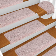 trappemåtter 15 stk. 65x21x4 cm lyserød rektangulær kant