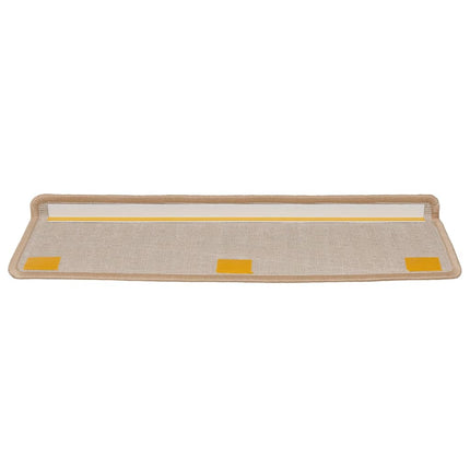 trappemåtter 15 stk. 65x21x4 cm guld rektangulær kant