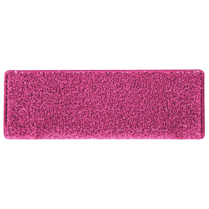 trappemåtter 15 stk. 65x21x4 cm lyserød rektangulær kant