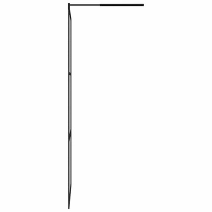 brusevæg med klart ESG-glas 115x195 cm sort