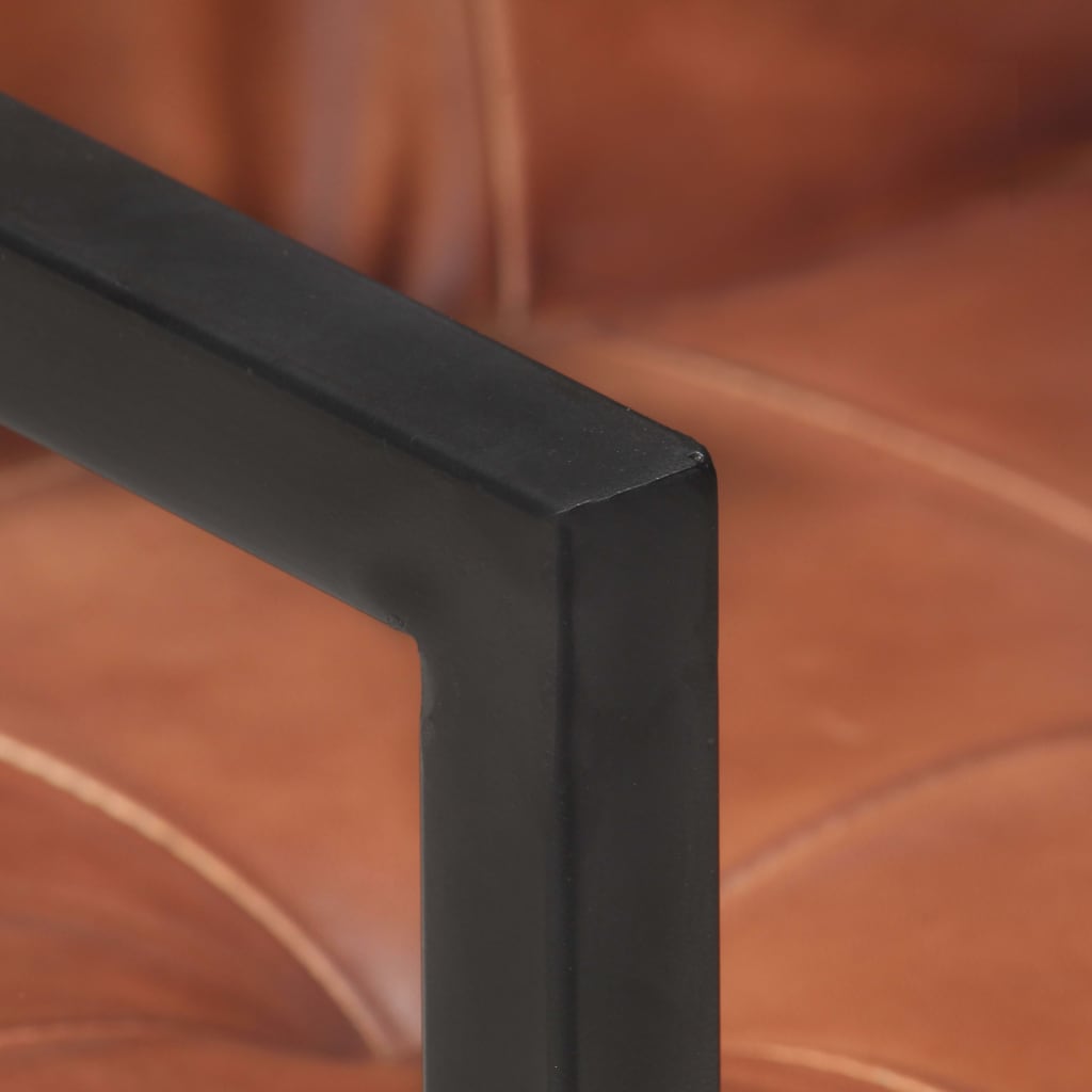 spisebordsstole med cantilever 4 stk. ægte læder brun