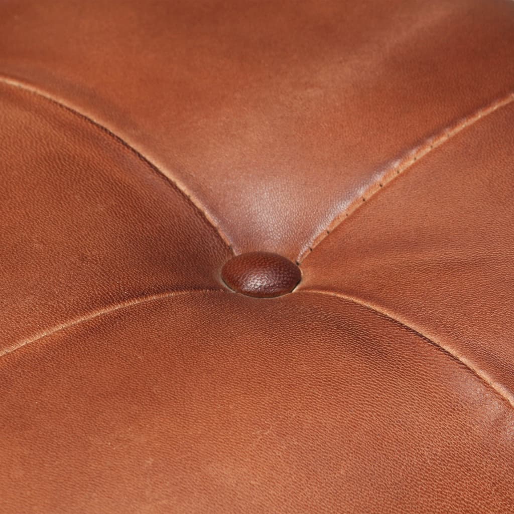 spisebordsstole med cantilever 4 stk. ægte læder brun