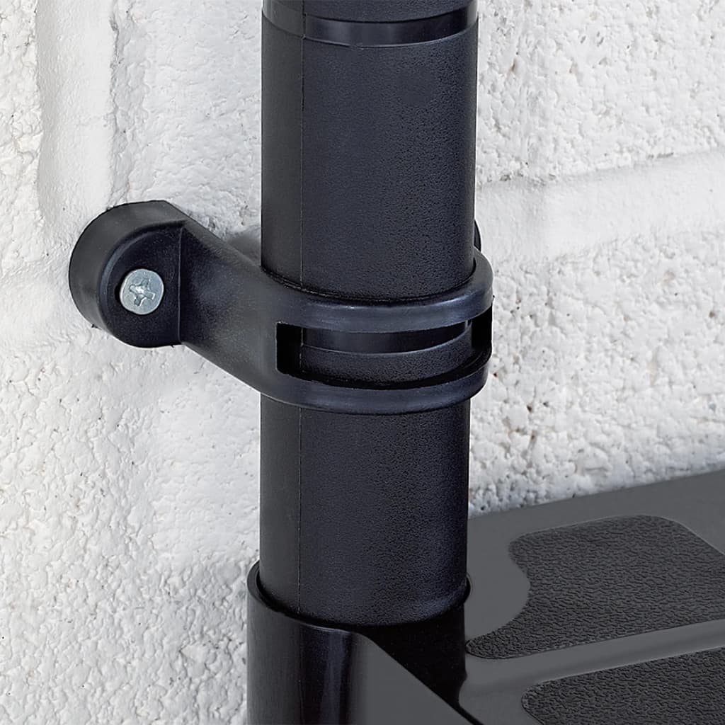 opbevaringsreol 4 hylder 122x30,5x130 cm plastik sort