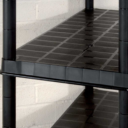 opbevaringsreol 5 hylder 170x40x185 cm plastik sort