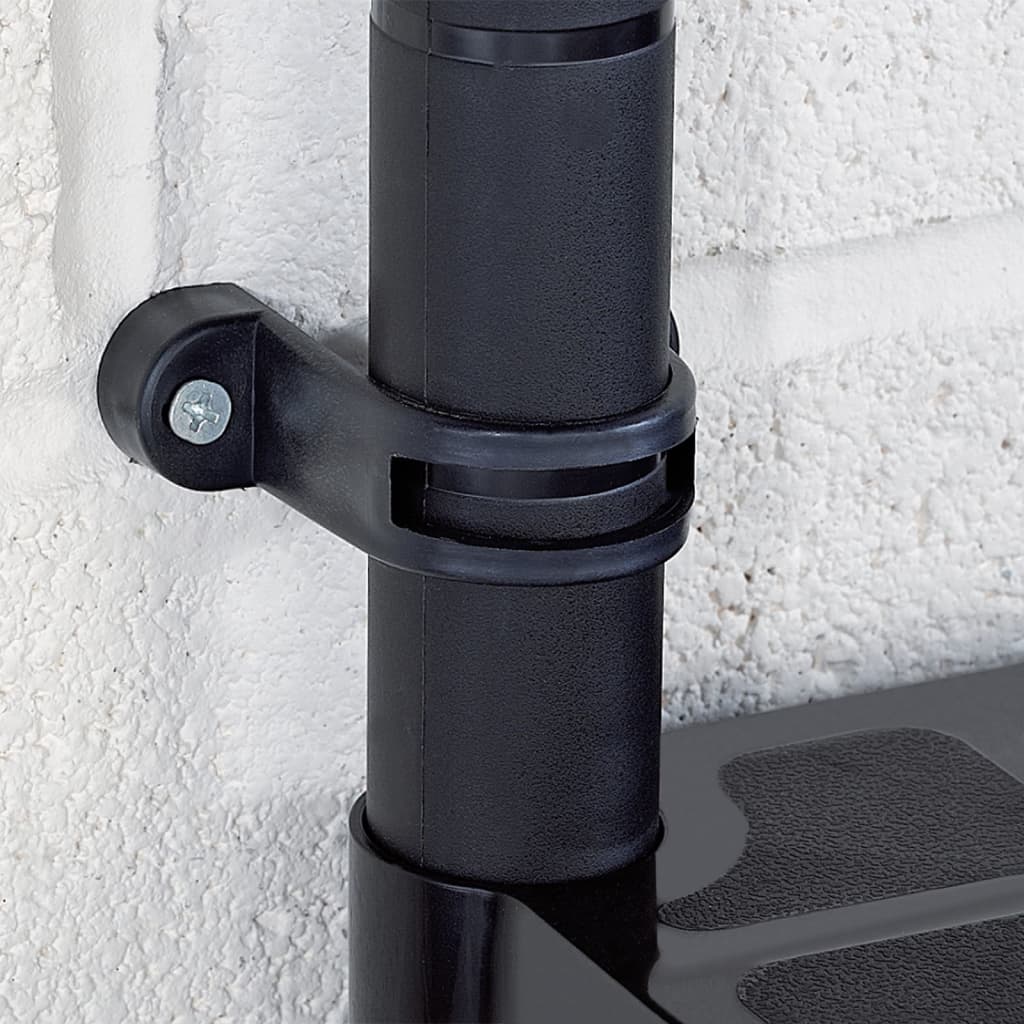 opbevaringsreol 4 hylder 183x30,5x130 cm plastik sort