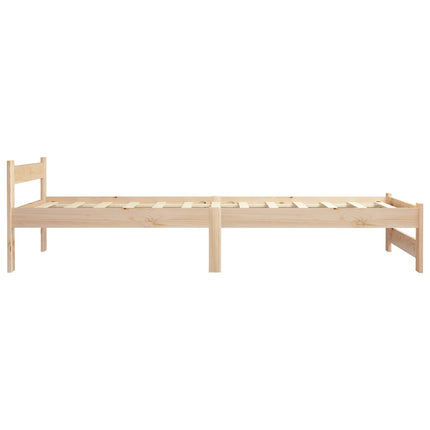 sengeramme uden madras massivt fyrretræ 90x200 cm