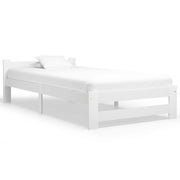 sengeramme uden madras massivt fyrretræ 90x200 cm hvid