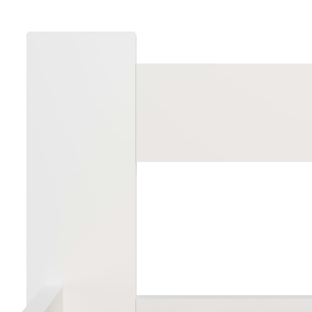 Sengeramme uden madras massivt fyrretræ 100x200 cm hvid