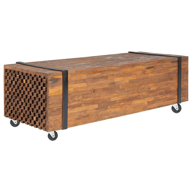 sofabord 110x45x38 cm massivt teaktræ