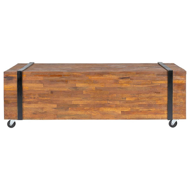 sofabord 110x45x38 cm massivt teaktræ