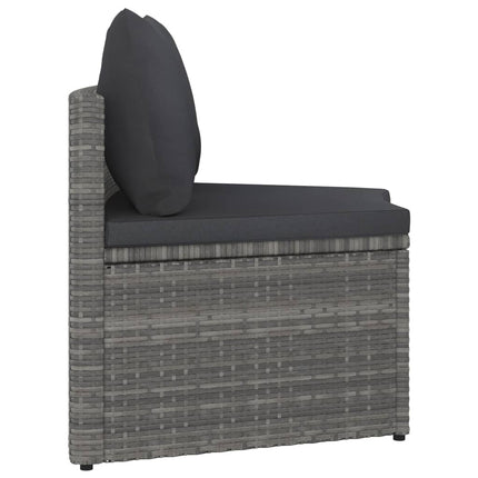 sofasæt til haven 9 dele med hynder polyrattan grå