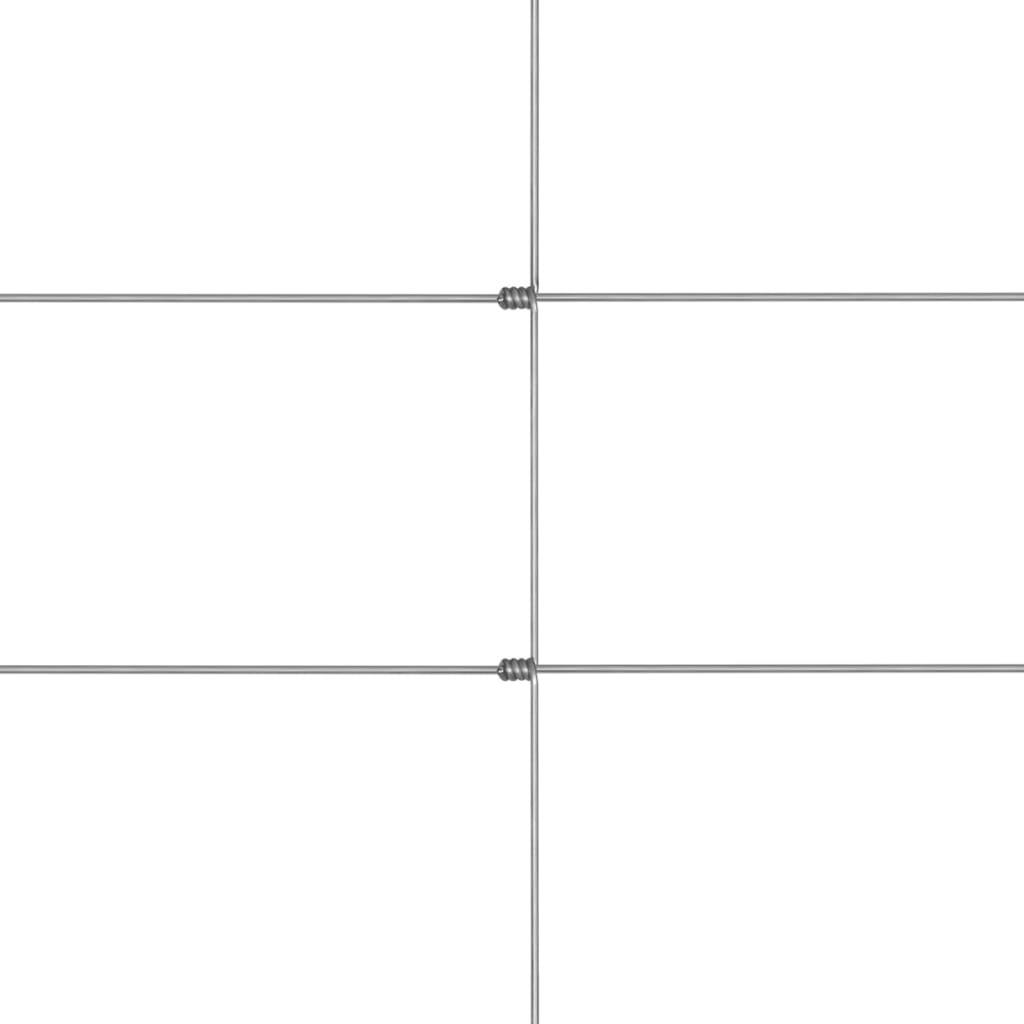 havehegn 50x1,25 m galvaniseret stål sølvfarvet