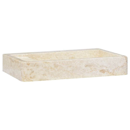 håndvask 58x39x10 cm marmor cremefarvet