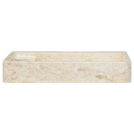 håndvask 58x39x10 cm marmor cremefarvet