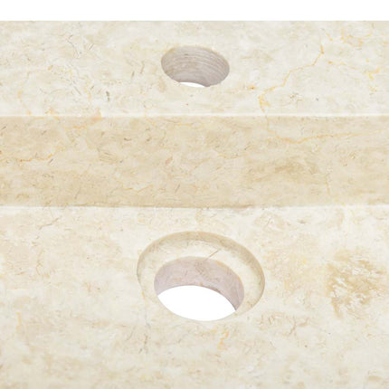håndvask 58x39x10 cm marmor cremefarvet