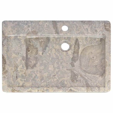 håndvask 58x39x10 cm marmor grå