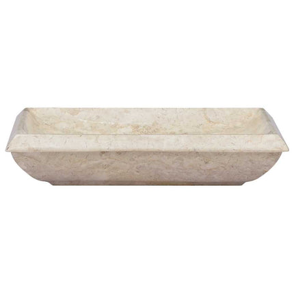 håndvask 50x35x10 cm marmor cremefarvet
