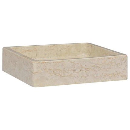 håndvask 40x40x10 cm marmor cremefarvet
