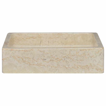 håndvask 40x40x10 cm marmor cremefarvet