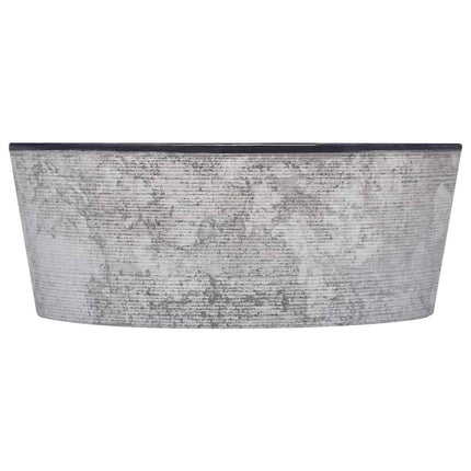 håndvask Ø40x15 cm marmor sort