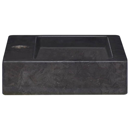 væghængt håndvask 38x24x6,5 cm marmor sort