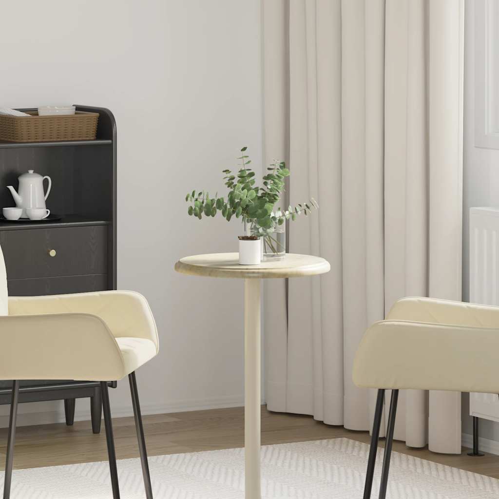 bordplade Ø40x2,5 cm marmor cremefarvet