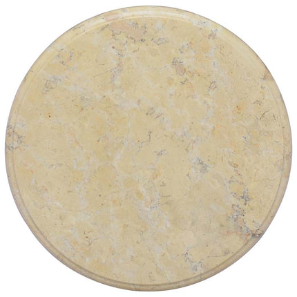 bordplade Ø40x2,5 cm marmor cremefarvet
