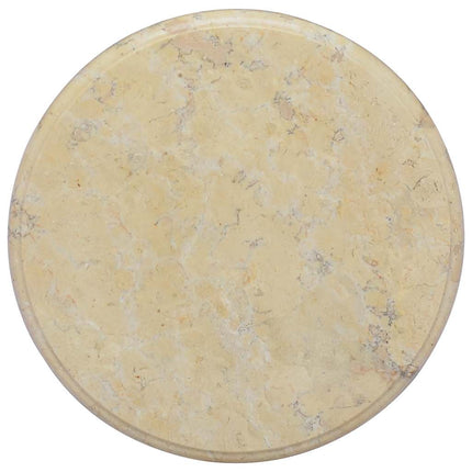bordplade Ø40x2,5 cm marmor cremefarvet