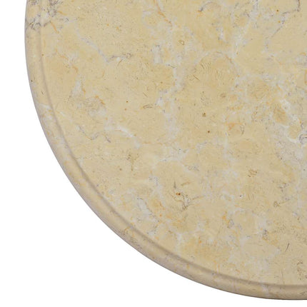 bordplade Ø40x2,5 cm marmor cremefarvet