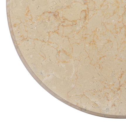 bordplade Ø50x2,5 cm marmor cremefarvet