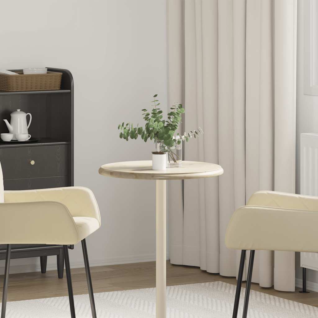 Rund bordplade Ø50 x 2,5 cm - marmor, cremefarvet