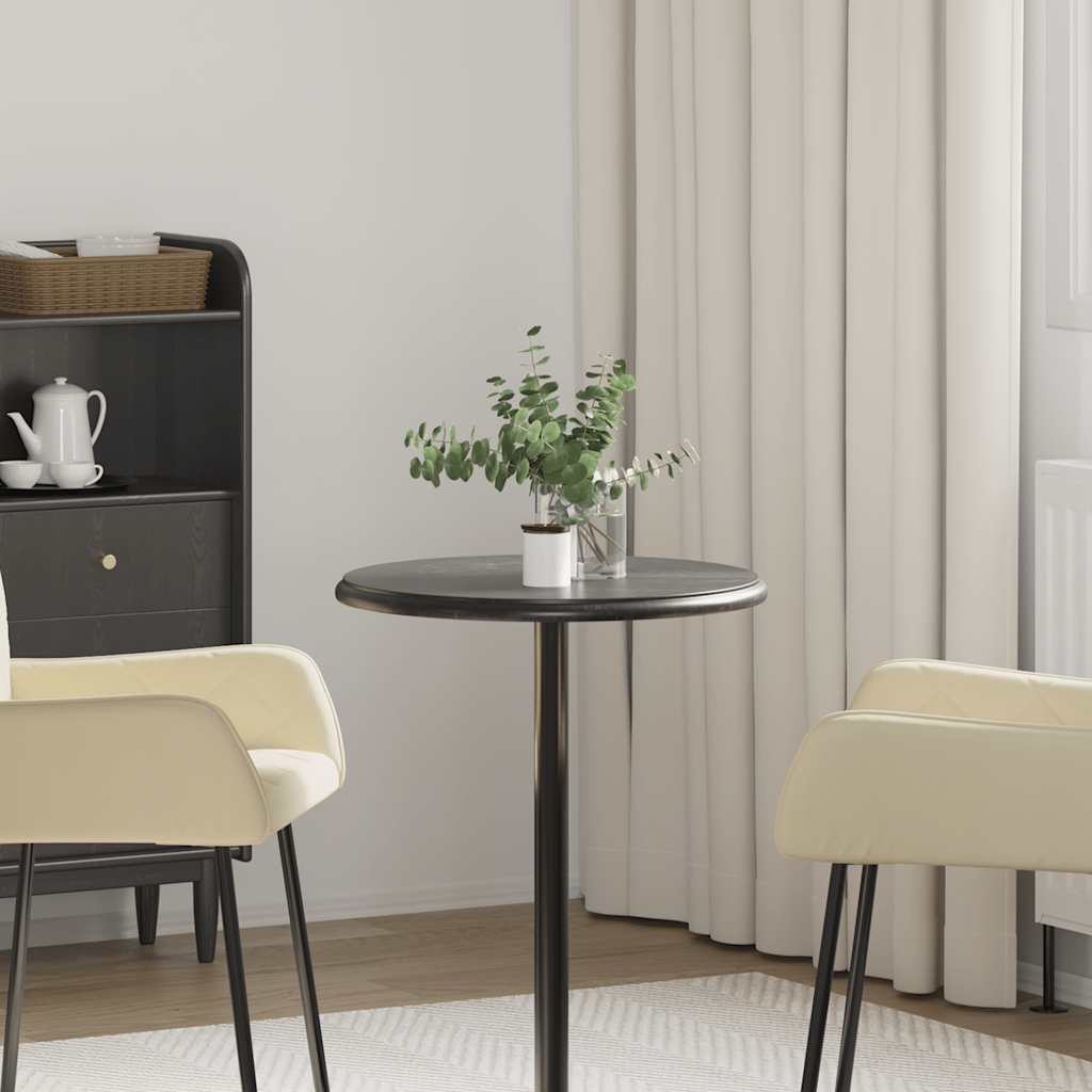 bordplade Ø50x2,5 cm marmor sort billede