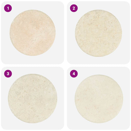 bordplade Ø60x2,5 cm marmor cremefarvet
